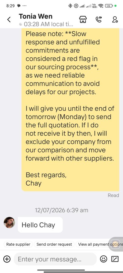 Final deadline with stated consequence